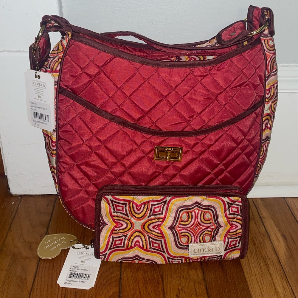 Cinda B Classic Handbag II & Cont. Zip Wallet II